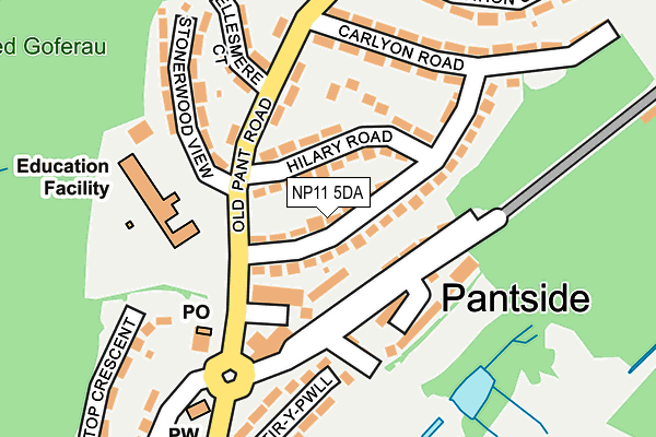 NP11 5DA map - OS OpenMap – Local (Ordnance Survey)