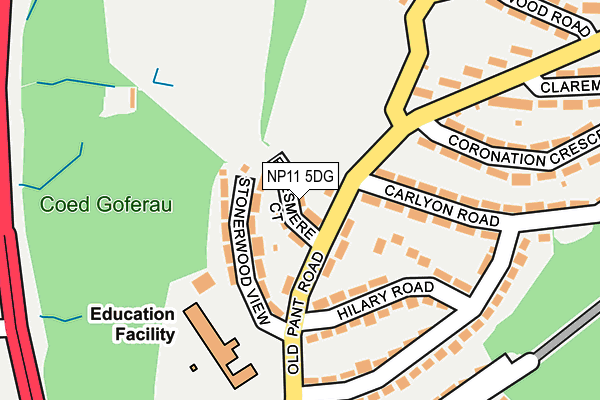 NP11 5DG map - OS OpenMap – Local (Ordnance Survey)