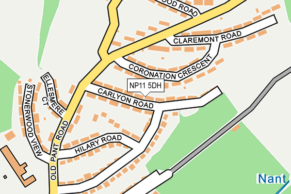 NP11 5DH map - OS OpenMap – Local (Ordnance Survey)