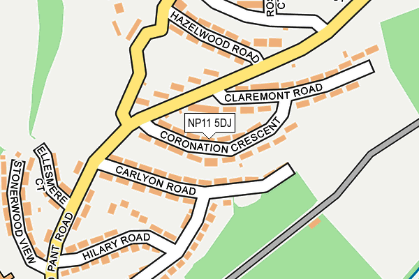 NP11 5DJ map - OS OpenMap – Local (Ordnance Survey)
