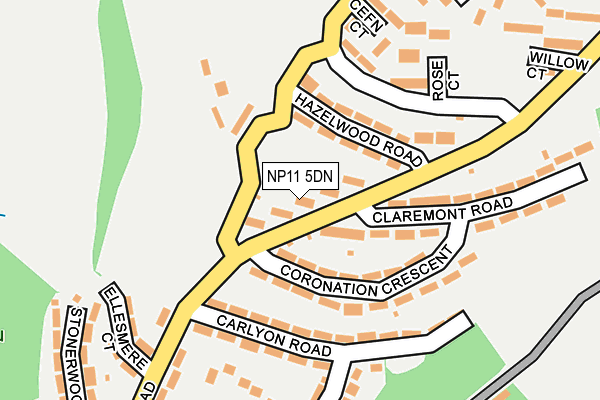 NP11 5DN map - OS OpenMap – Local (Ordnance Survey)