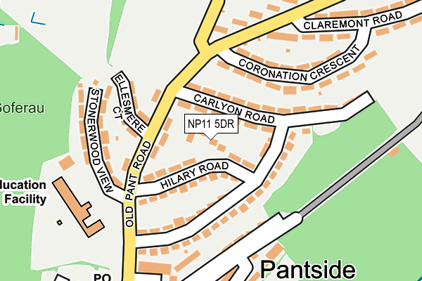 NP11 5DR map - OS OpenMap – Local (Ordnance Survey)