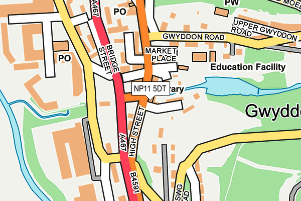 NP11 5DT map - OS OpenMap – Local (Ordnance Survey)