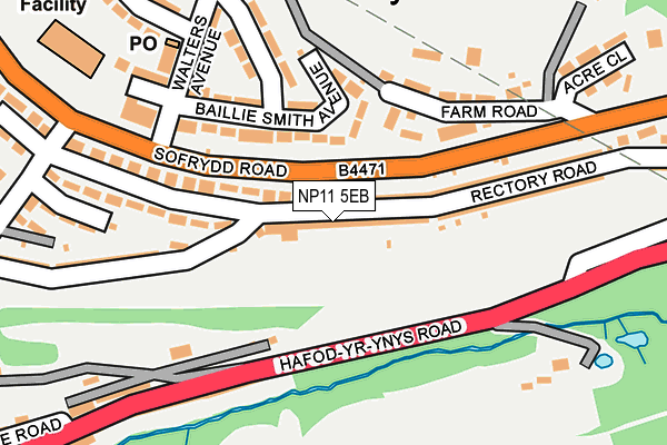 NP11 5EB map - OS OpenMap – Local (Ordnance Survey)