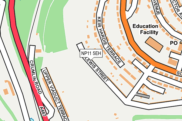 NP11 5EH map - OS OpenMap – Local (Ordnance Survey)