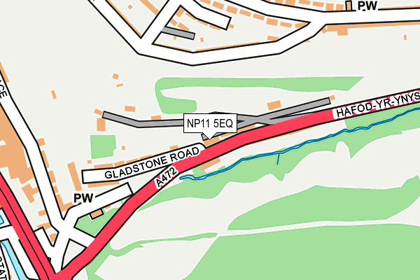 NP11 5EQ map - OS OpenMap – Local (Ordnance Survey)