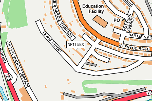 NP11 5EX map - OS OpenMap – Local (Ordnance Survey)