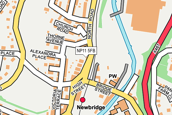 NP11 5FB map - OS OpenMap – Local (Ordnance Survey)