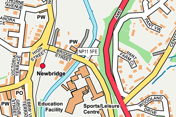 NP11 5FE map - OS OpenMap – Local (Ordnance Survey)