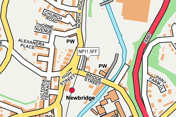 NP11 5FF map - OS OpenMap – Local (Ordnance Survey)