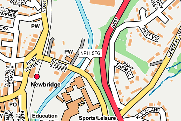 NP11 5FG map - OS OpenMap – Local (Ordnance Survey)