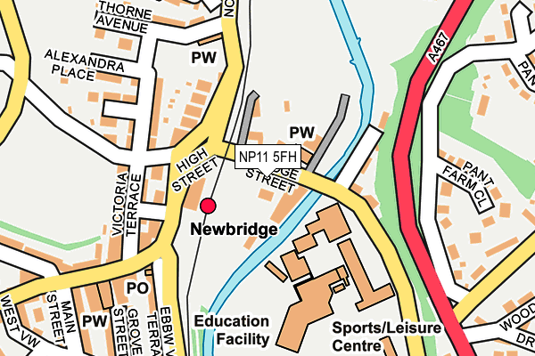 NP11 5FH map - OS OpenMap – Local (Ordnance Survey)