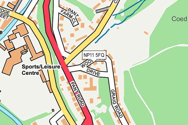 NP11 5FQ map - OS OpenMap – Local (Ordnance Survey)
