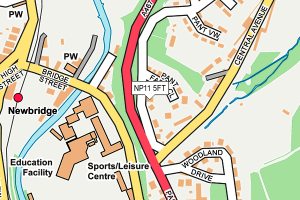 NP11 5FT map - OS OpenMap – Local (Ordnance Survey)