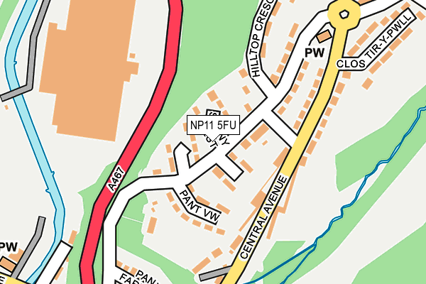 NP11 5FU map - OS OpenMap – Local (Ordnance Survey)