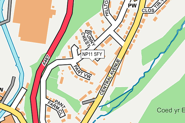 NP11 5FY map - OS OpenMap – Local (Ordnance Survey)