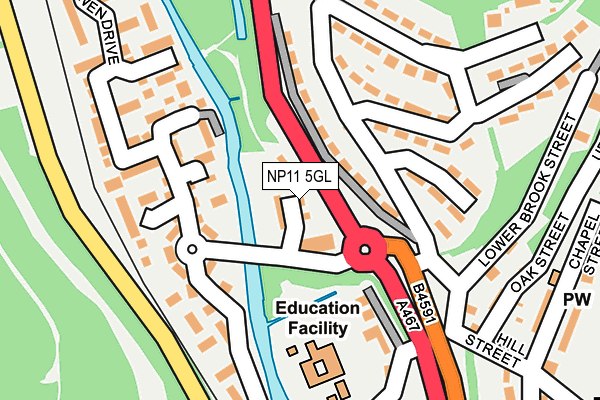 NP11 5GL map - OS OpenMap – Local (Ordnance Survey)