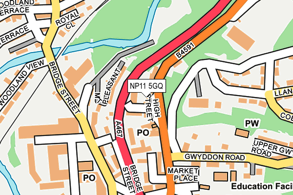 NP11 5GQ map - OS OpenMap – Local (Ordnance Survey)