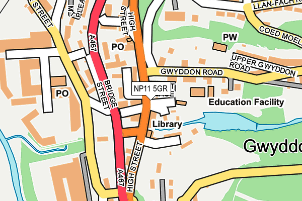 NP11 5GR map - OS OpenMap – Local (Ordnance Survey)