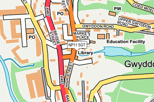 NP11 5GT map - OS OpenMap – Local (Ordnance Survey)