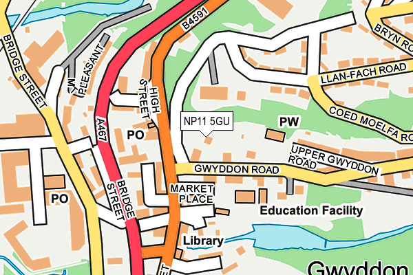 NP11 5GU map - OS OpenMap – Local (Ordnance Survey)