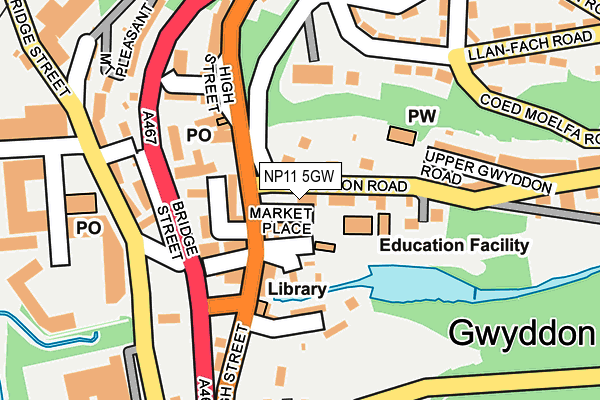 NP11 5GW map - OS OpenMap – Local (Ordnance Survey)