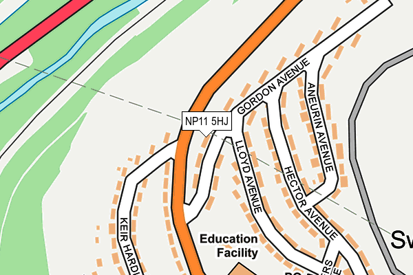 NP11 5HJ map - OS OpenMap – Local (Ordnance Survey)