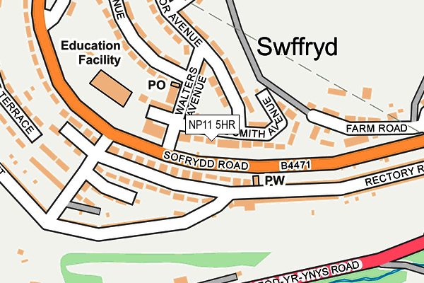 NP11 5HR map - OS OpenMap – Local (Ordnance Survey)
