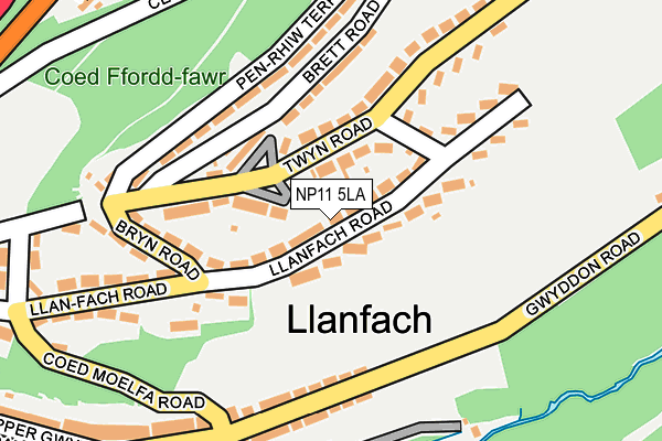 NP11 5LA map - OS OpenMap – Local (Ordnance Survey)