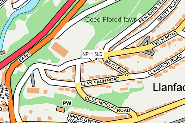 NP11 5LD map - OS OpenMap – Local (Ordnance Survey)