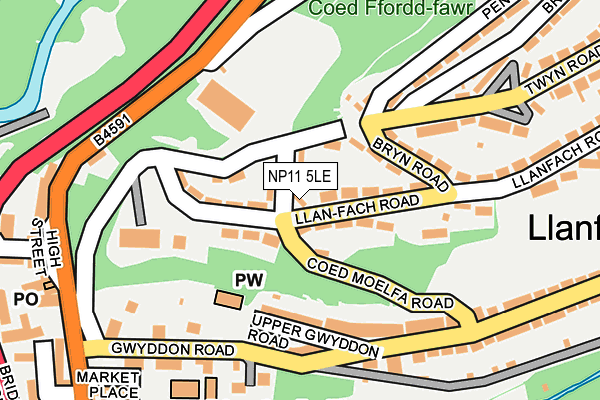 NP11 5LE map - OS OpenMap – Local (Ordnance Survey)