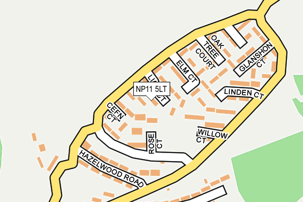 NP11 5LT map - OS OpenMap – Local (Ordnance Survey)