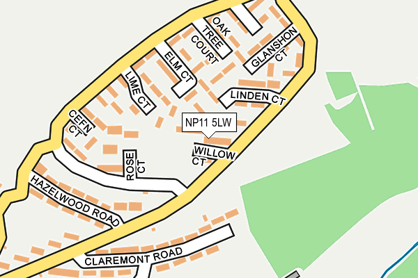 NP11 5LW map - OS OpenMap – Local (Ordnance Survey)