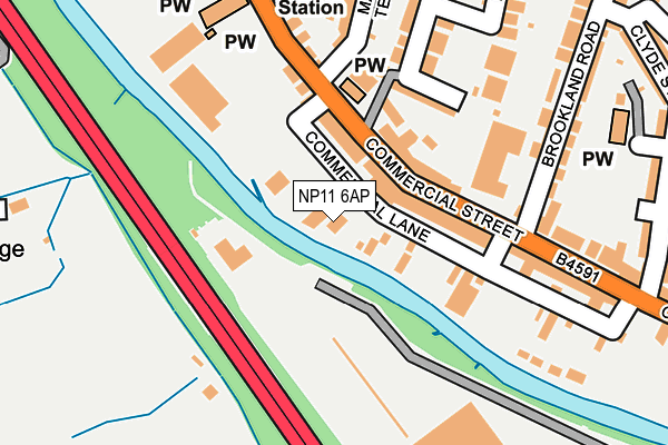 NP11 6AP map - OS OpenMap – Local (Ordnance Survey)