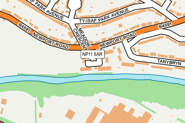 NP11 6AR map - OS OpenMap – Local (Ordnance Survey)
