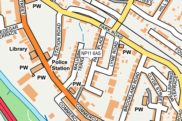 NP11 6AS map - OS OpenMap – Local (Ordnance Survey)