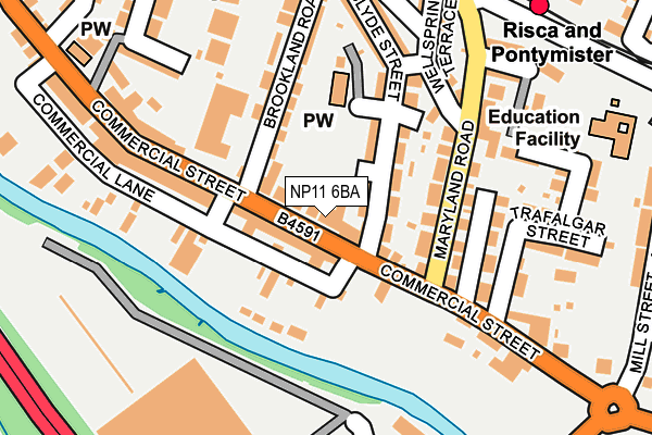 NP11 6BA map - OS OpenMap – Local (Ordnance Survey)