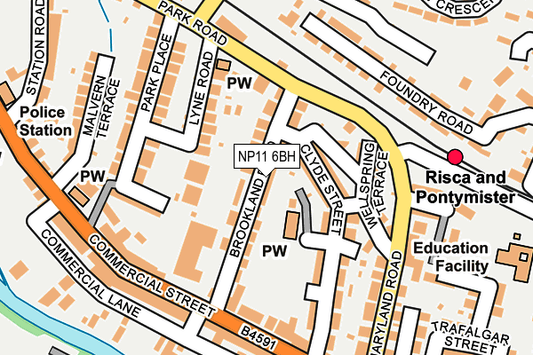 NP11 6BH map - OS OpenMap – Local (Ordnance Survey)
