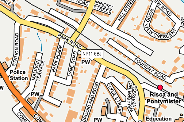NP11 6BJ map - OS OpenMap – Local (Ordnance Survey)