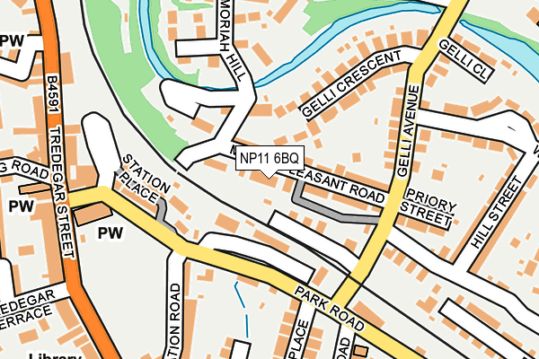 NP11 6BQ map - OS OpenMap – Local (Ordnance Survey)