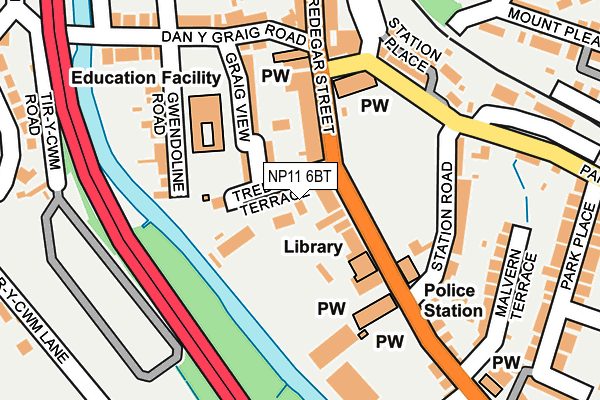 NP11 6BT map - OS OpenMap – Local (Ordnance Survey)