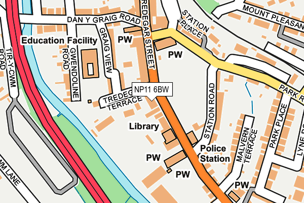 NP11 6BW map - OS OpenMap – Local (Ordnance Survey)