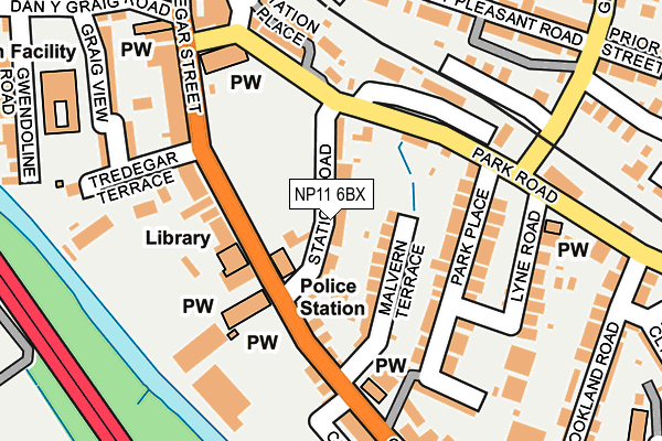 NP11 6BX map - OS OpenMap – Local (Ordnance Survey)