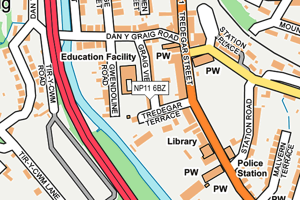 NP11 6BZ map - OS OpenMap – Local (Ordnance Survey)