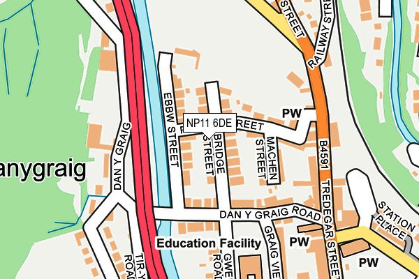 NP11 6DE map - OS OpenMap – Local (Ordnance Survey)