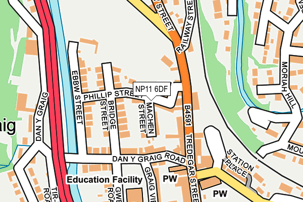 NP11 6DF map - OS OpenMap – Local (Ordnance Survey)