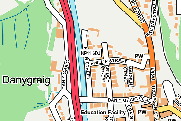 NP11 6DJ map - OS OpenMap – Local (Ordnance Survey)