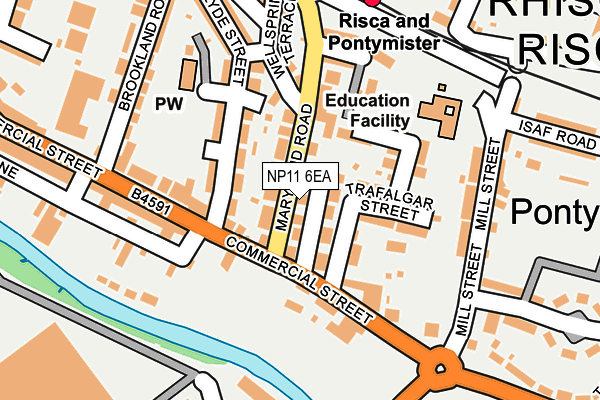 NP11 6EA map - OS OpenMap – Local (Ordnance Survey)