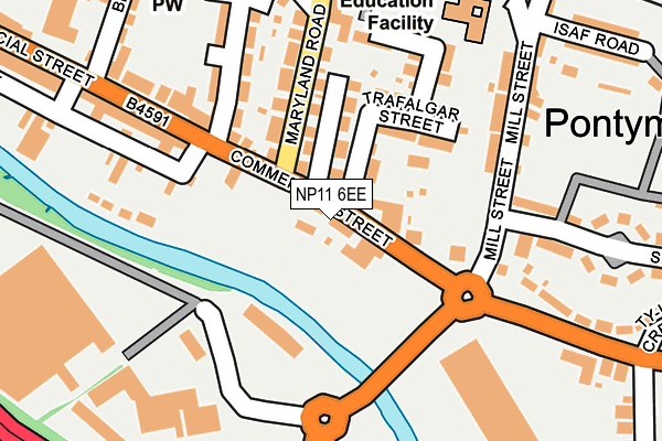 NP11 6EE map - OS OpenMap – Local (Ordnance Survey)