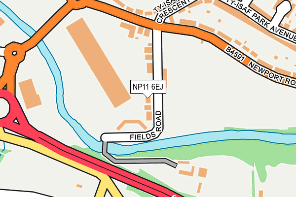 NP11 6EJ map - OS OpenMap – Local (Ordnance Survey)